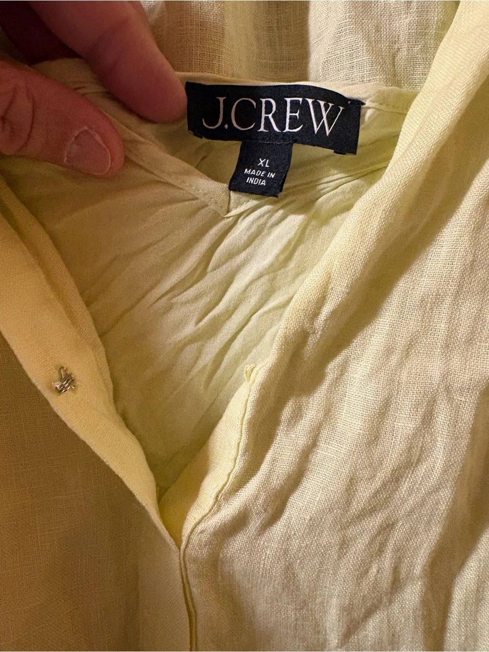 J. Crew Linen Cabana Maxi Dress in Yellow